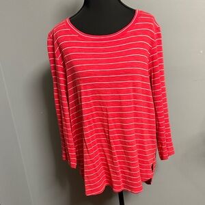 Tommy Bahama size large Women's Red Striped tee